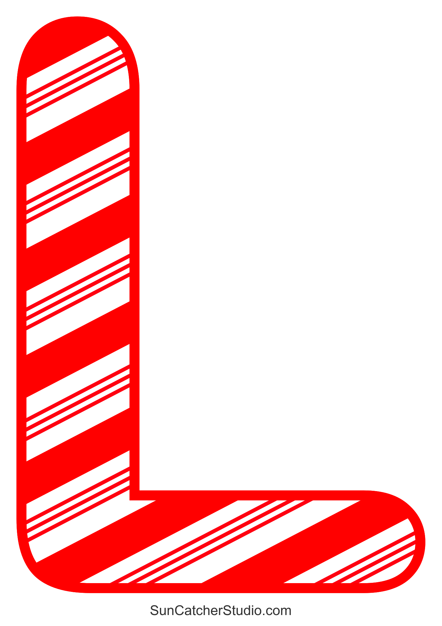 candy cane font (printable stripped christmas lettering) – free